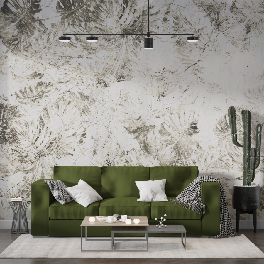 Mural distrus Monstera