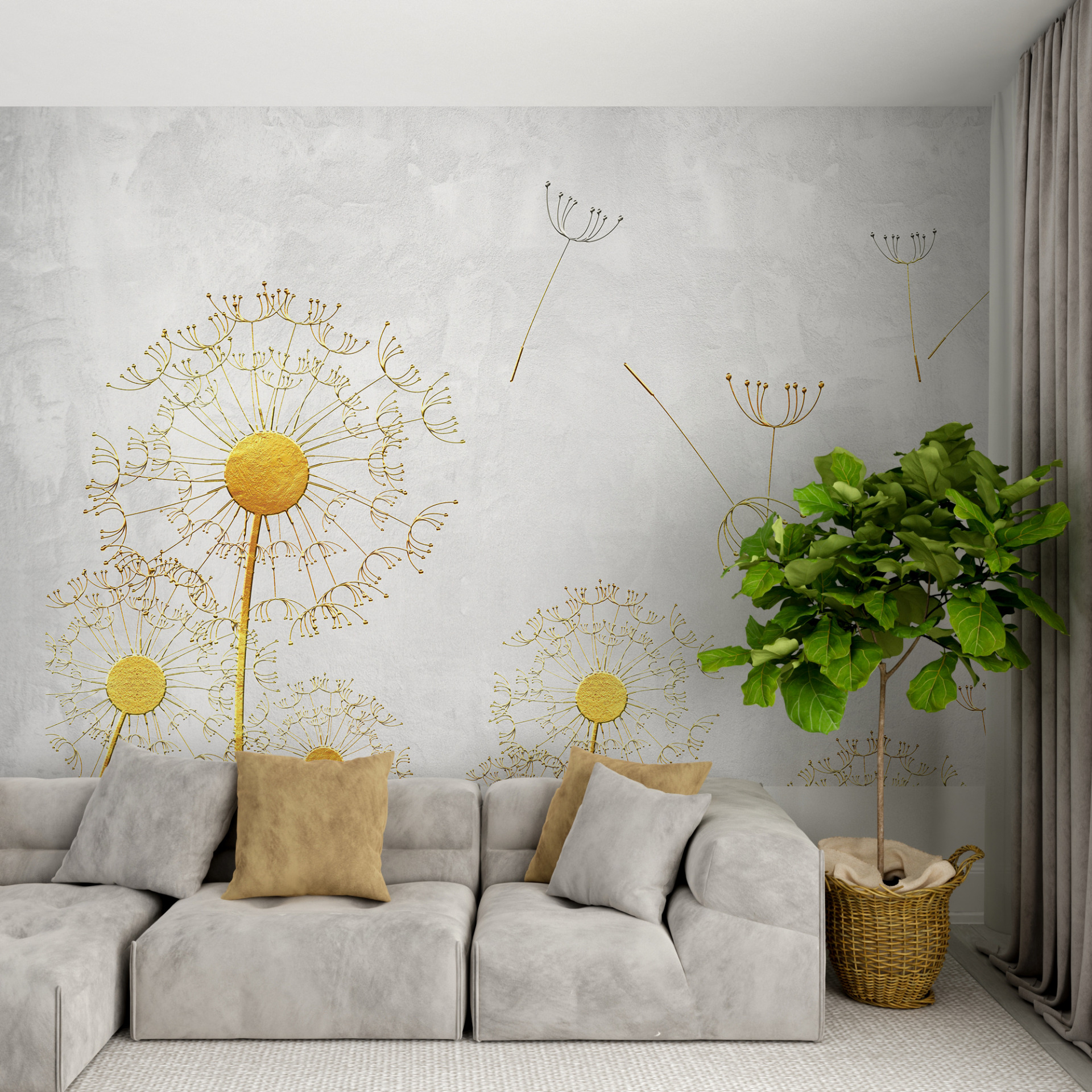 Mural Yellow Blowers