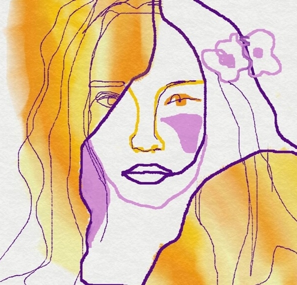 Mural Yellow Girl