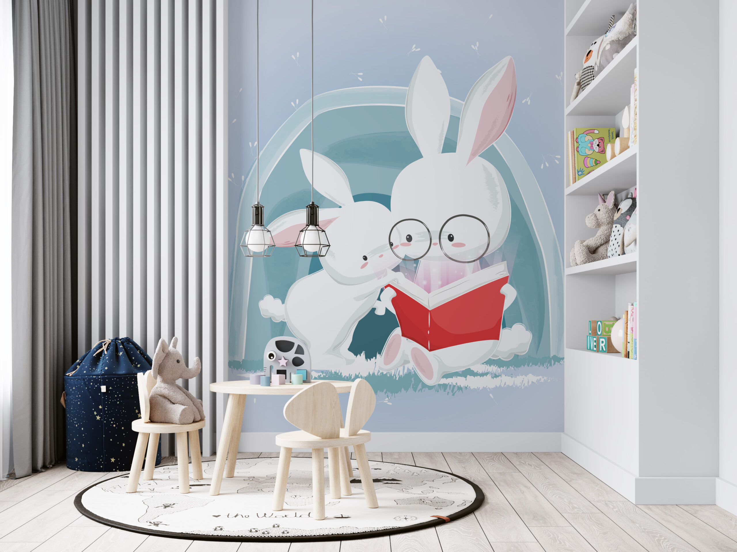 Wall mural iepurași