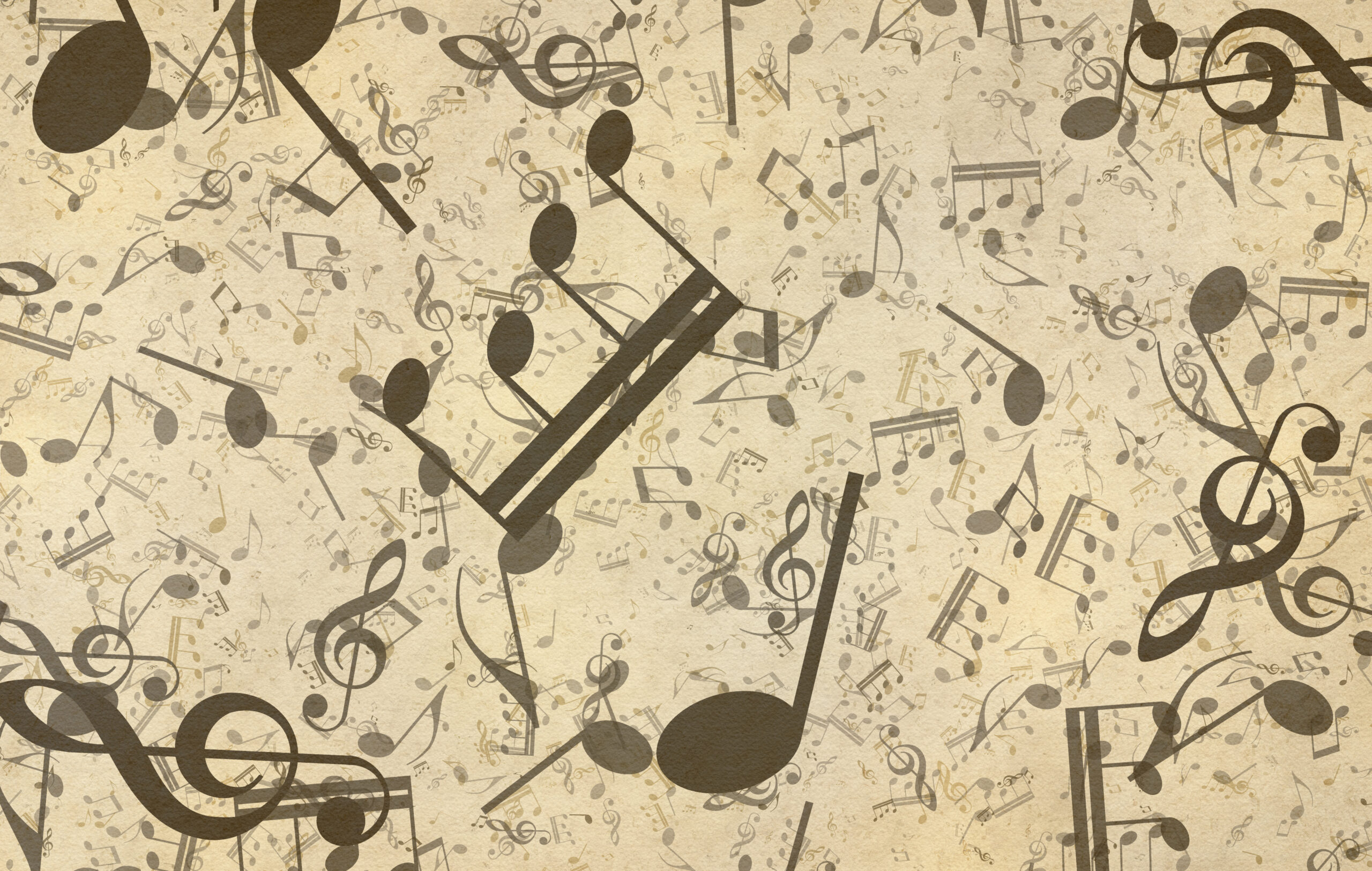 Grunge,Musical,Background.,Old,Paper,Texture,,Music,Notes.