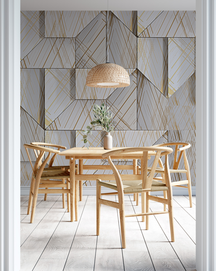Wall mural Geometrie în aur