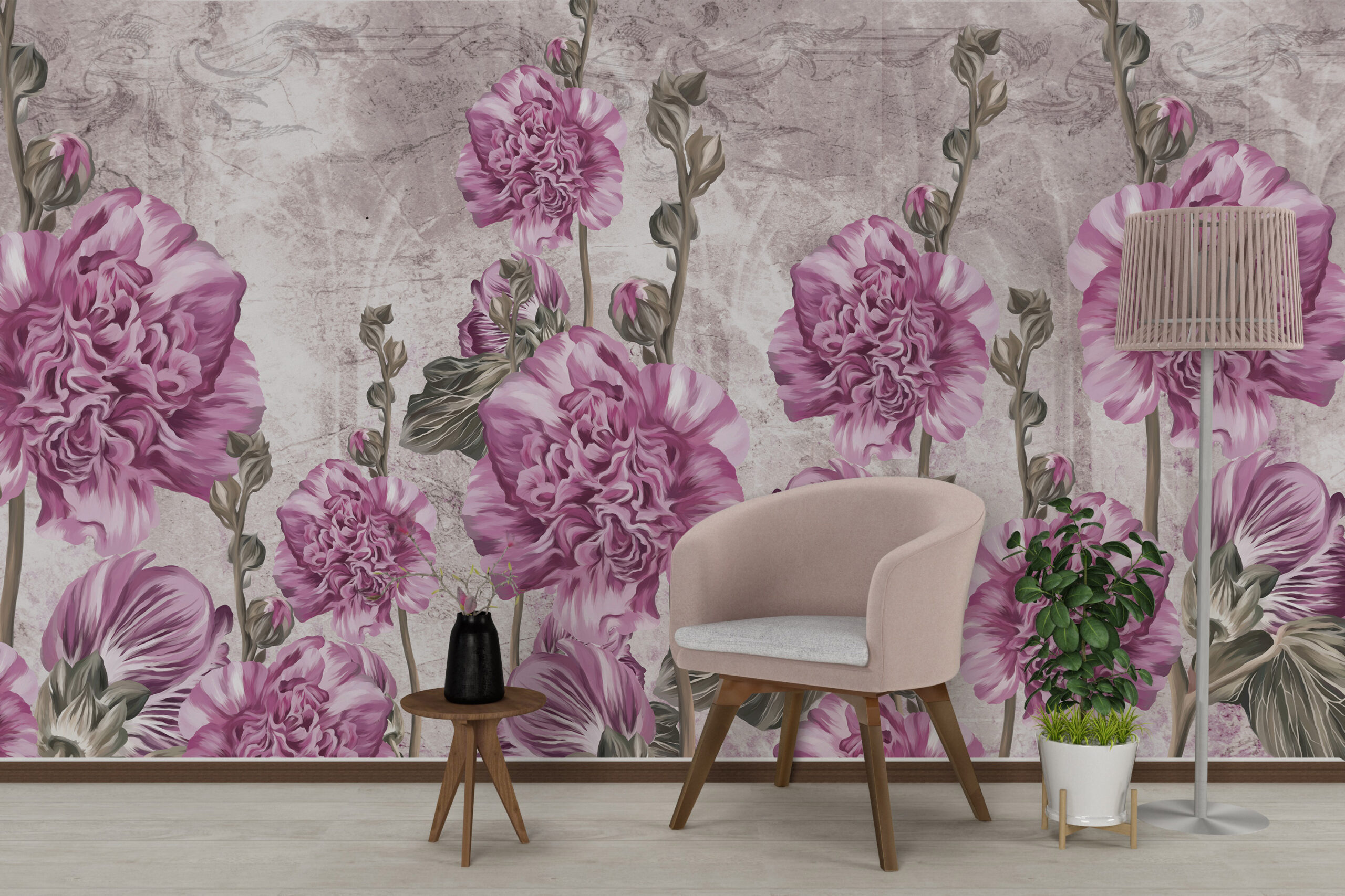 Mural flori violet