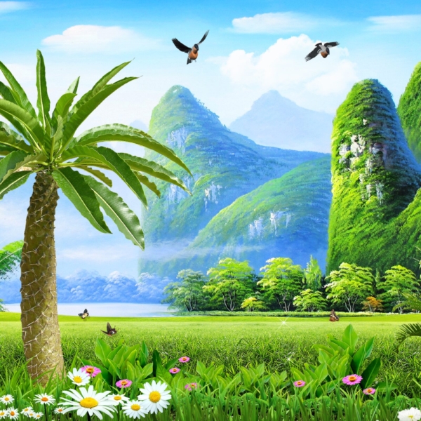 Pictura murală Green Paradise
