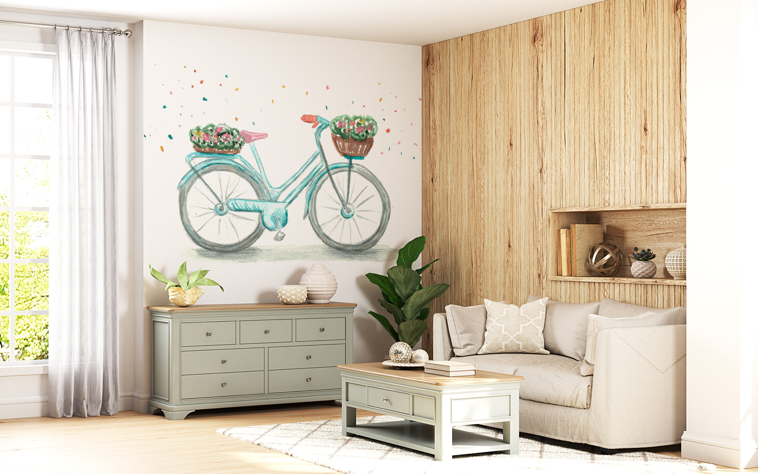 Mural Turcoaz biciclete