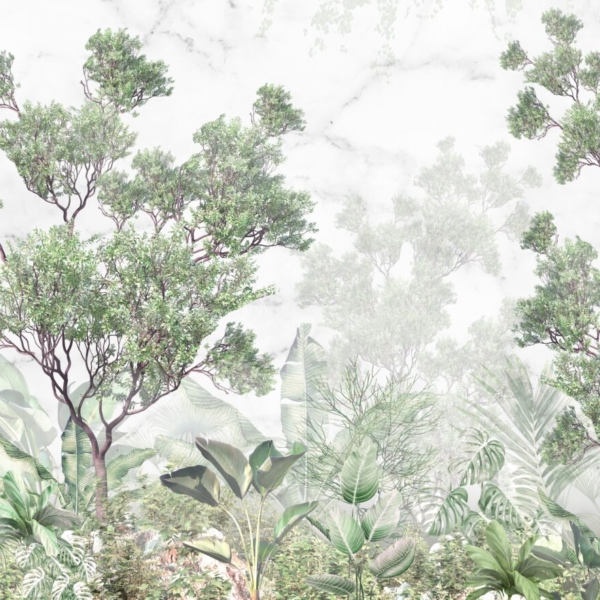 Lush plante tropicale tapet