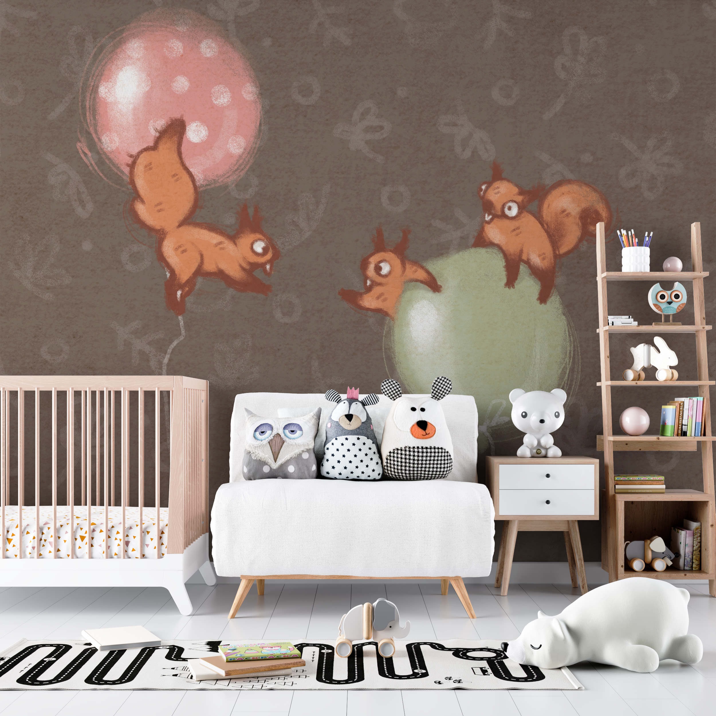 Veverițe zburătoare mural