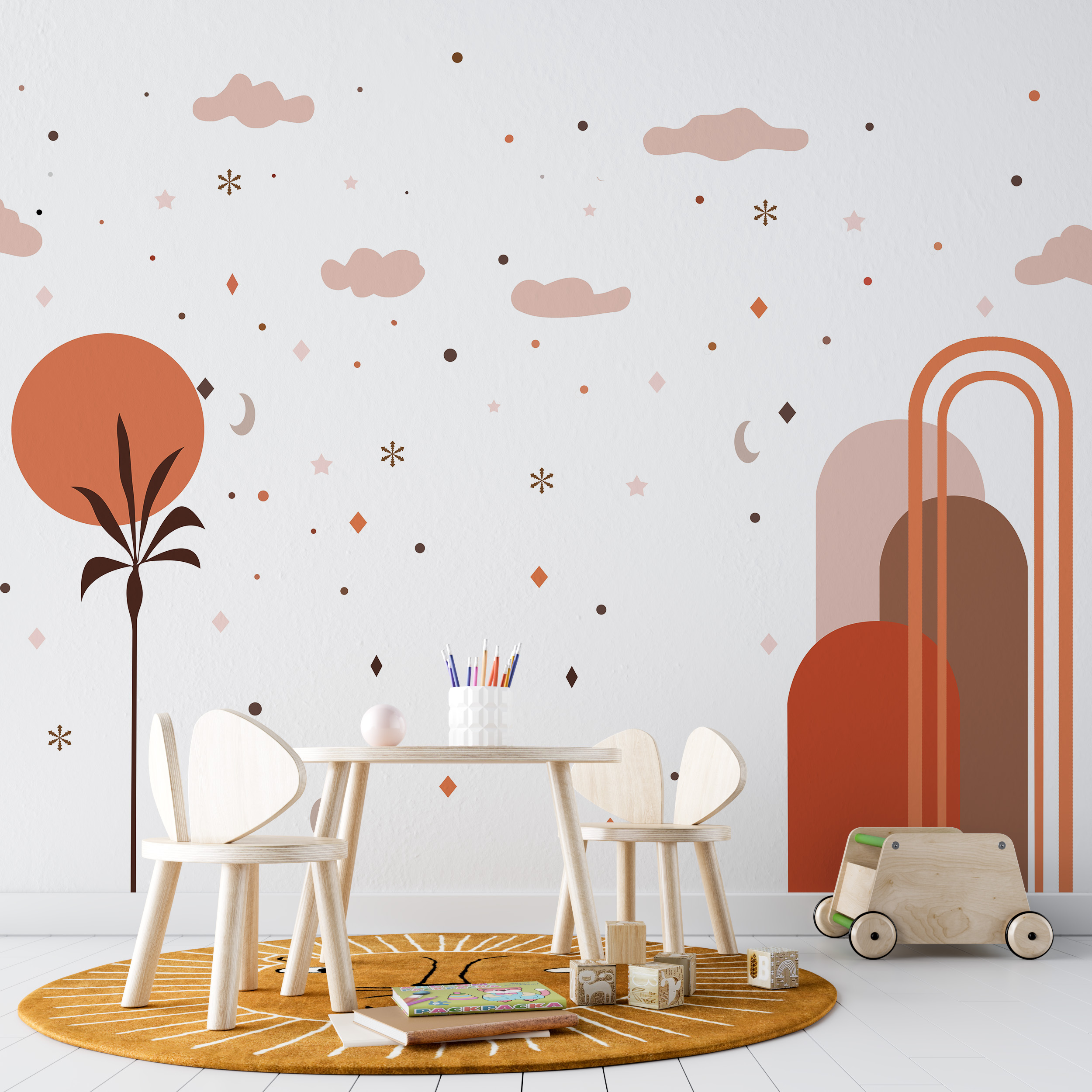 Photomural Abstract Sunset