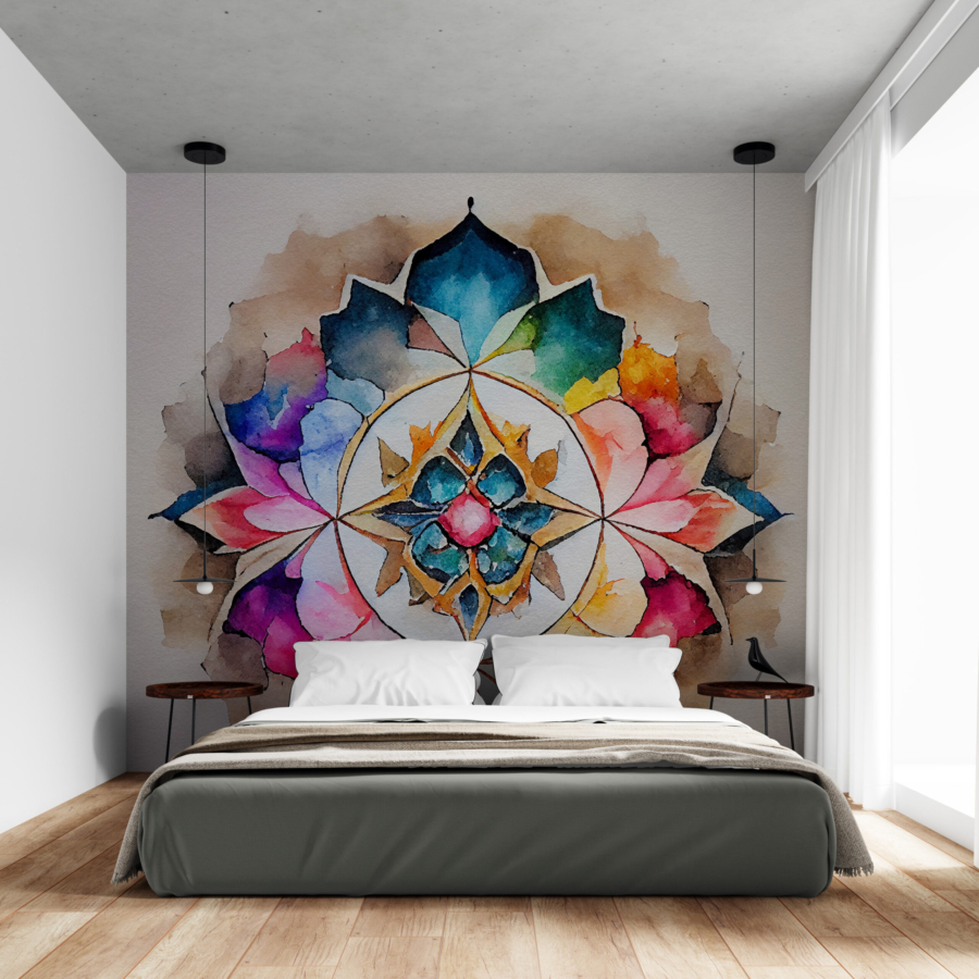 Mural Rainbow Mandala