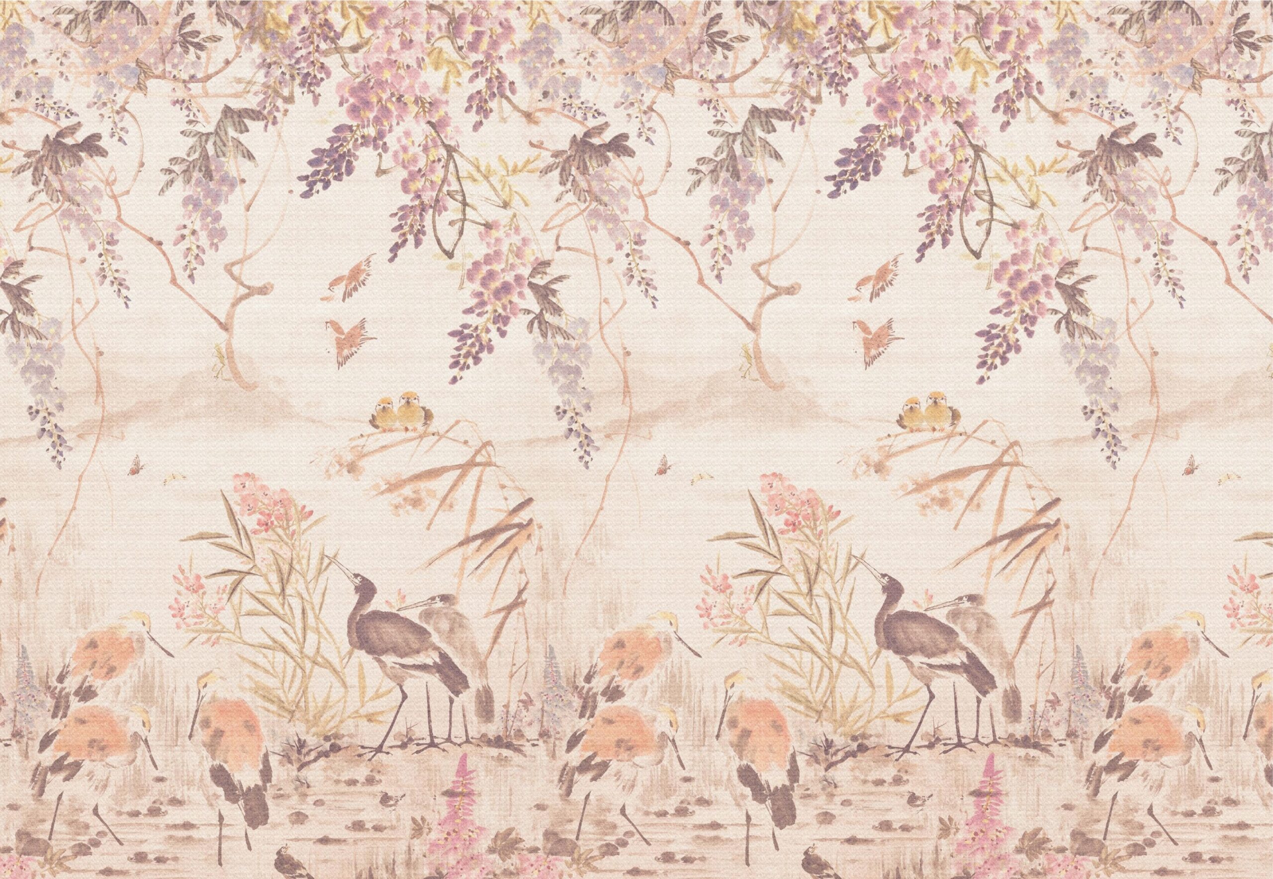 Beautiful,Background,With,Texture,And,Birds