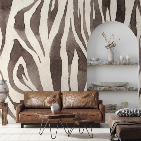 Picturi murale Textură zebră maro