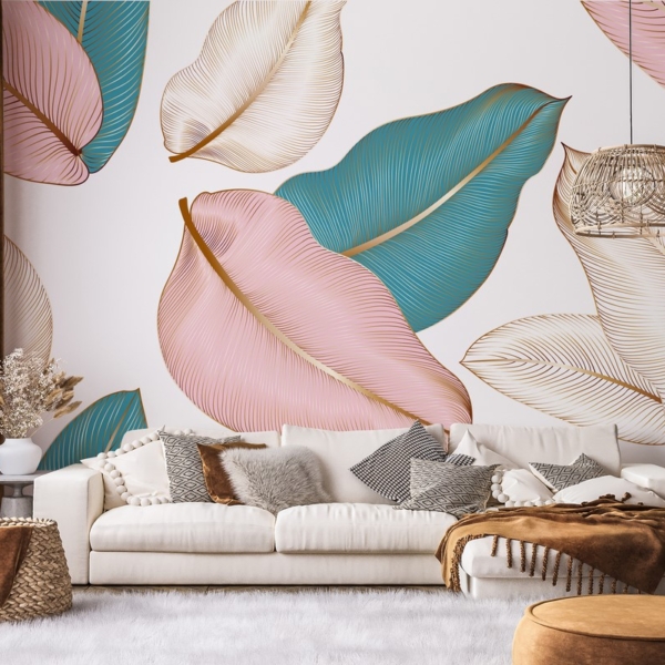 Picturi murale Frunze de aur ale fanteziei