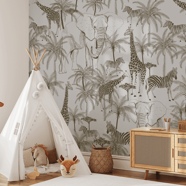 Picturi murale Animale sub palmieri