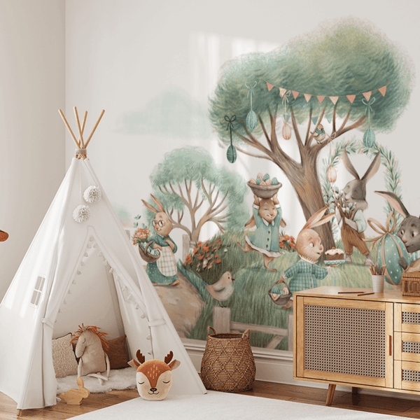 Picturi murale Iepurași de Paște