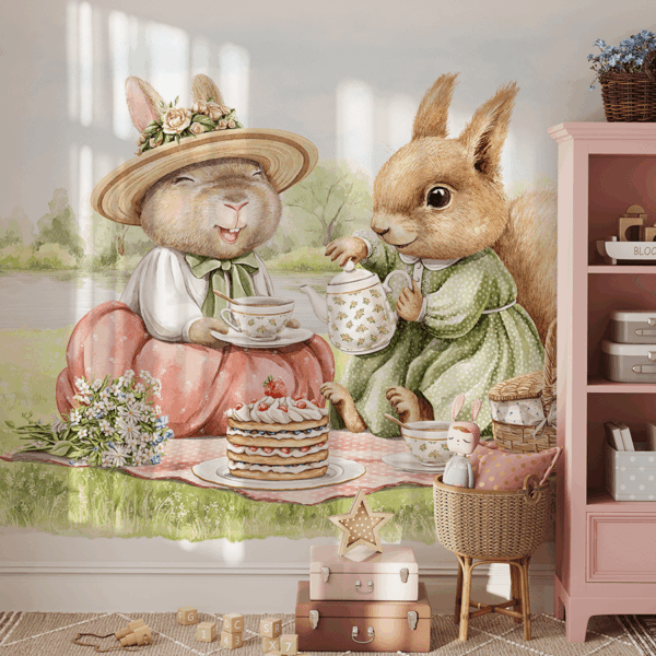 Picturi murale Ceai de după-amiază în pădure