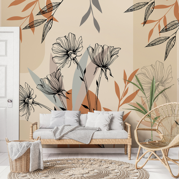 Picturi murale Flori minimaliste