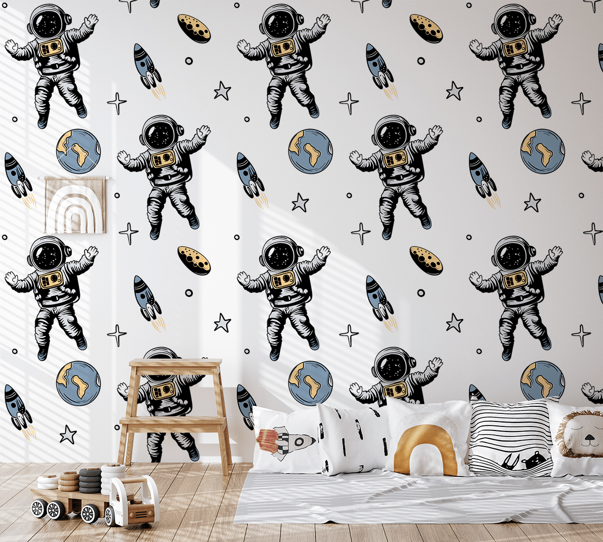 Picturi murale Micii astronauți