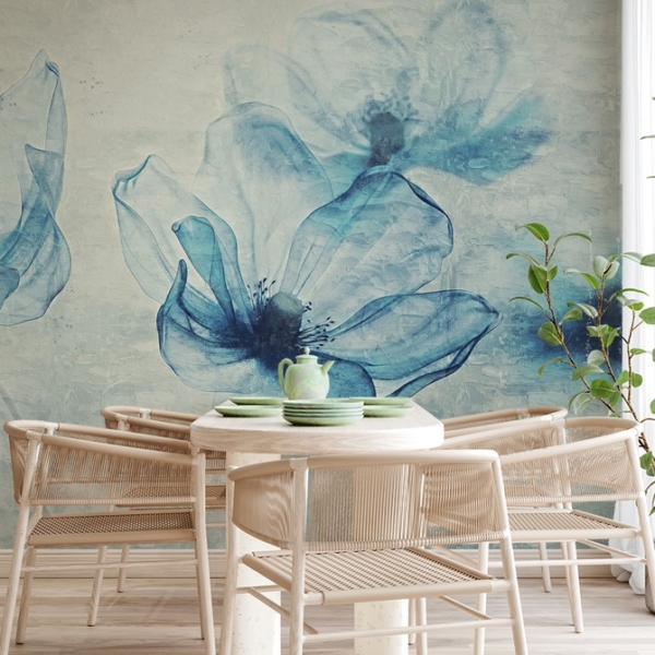 Picturi murale Flori albastre