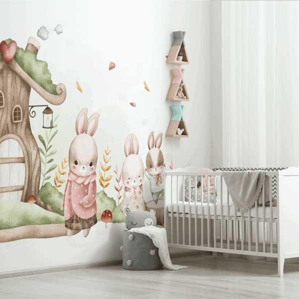 Picturi murale Familia Iepurașilor de Pădure