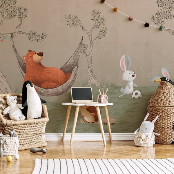 Picturi murale Aventura în pădure a prietenilor