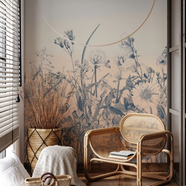 Picturi murale Cerc deasupra florilor