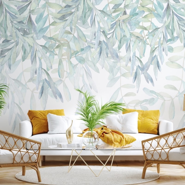 Picturi murale Delicatesa frunzelor albastre