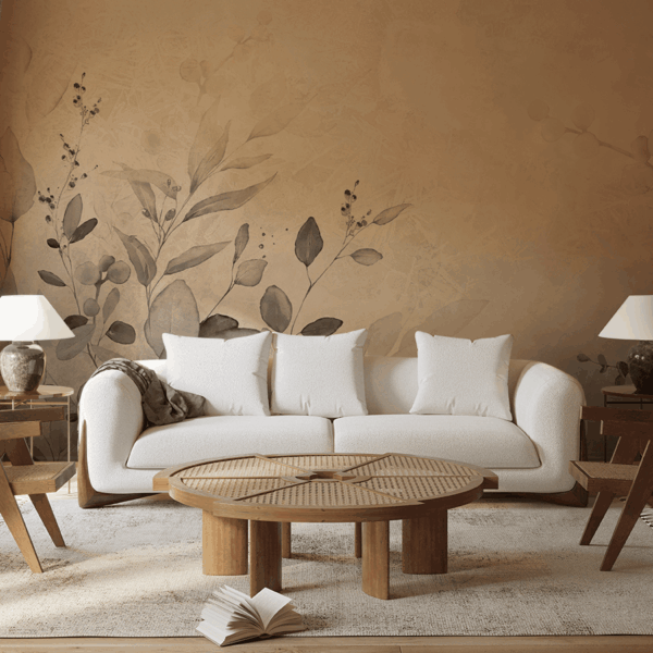 Picturi murale Armonie de acuarelă gri-bej