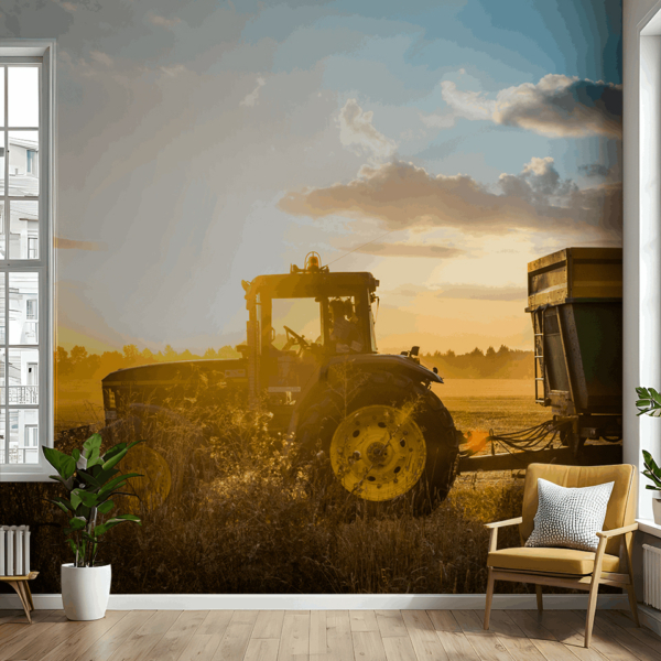 Picturi murale Tractor pe câmp