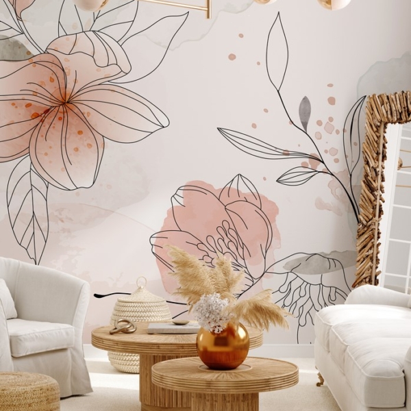 Picturi murale Flori delicate în acuarelă