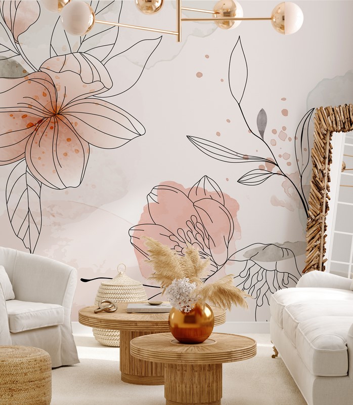 Picturi murale Flori delicate în acuarelă