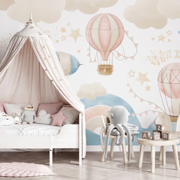 Picturi murale Zbor cu balonul în nori