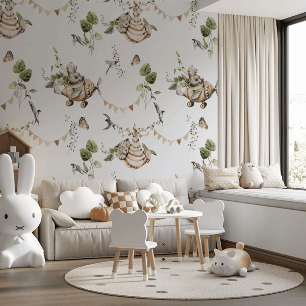 Picturi murale Colțul verde al ursulețului de pluș