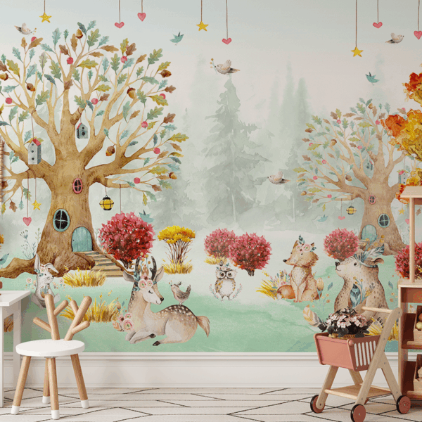 Picturi murale Dumbrava Animalelor de Basm