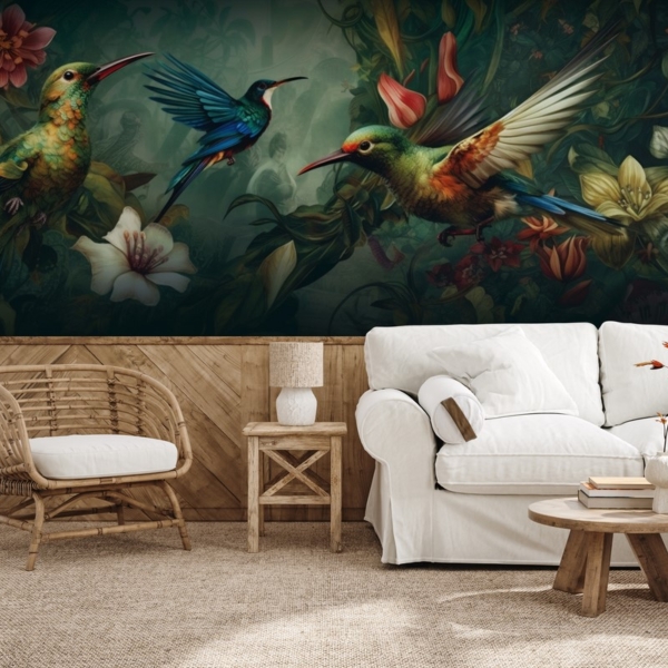 Picturi murale Dansul colibriului în junglă