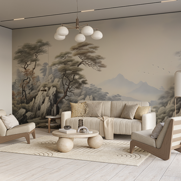 Picturi murale Pacea dealurilor încețoșate