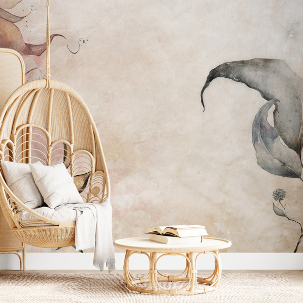 Picturi murale Subtilitatea plantelor în acuarelă