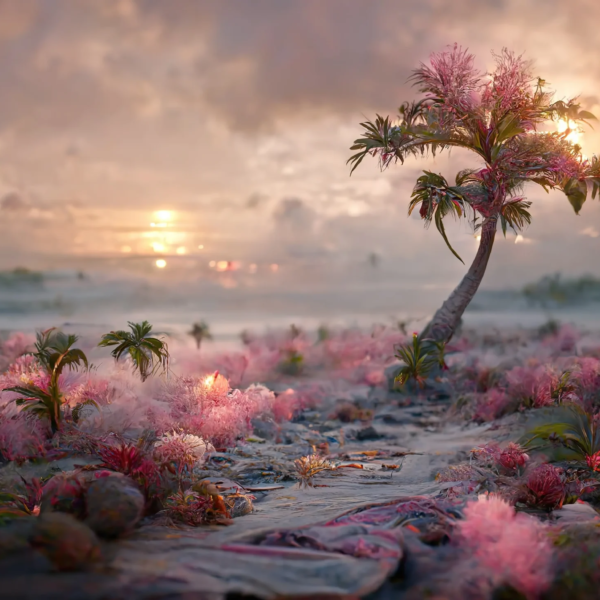 Picturi murale Singurătate roz