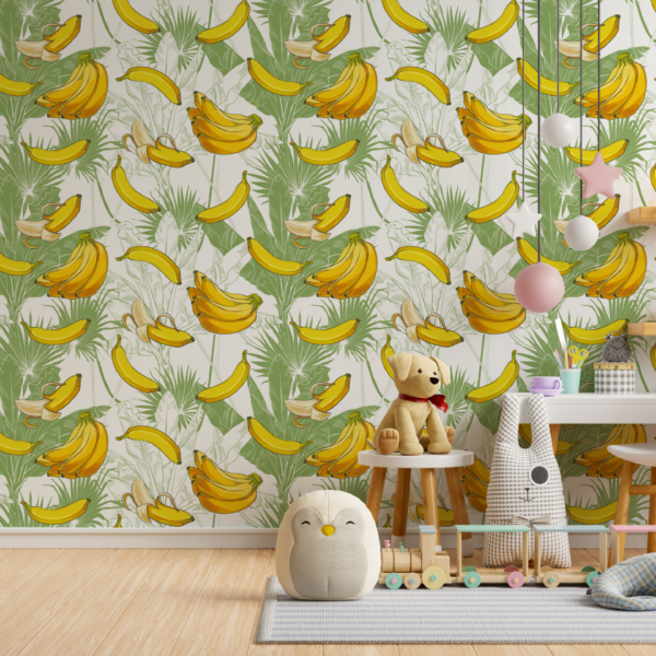 Fototapet Banane printre frunze