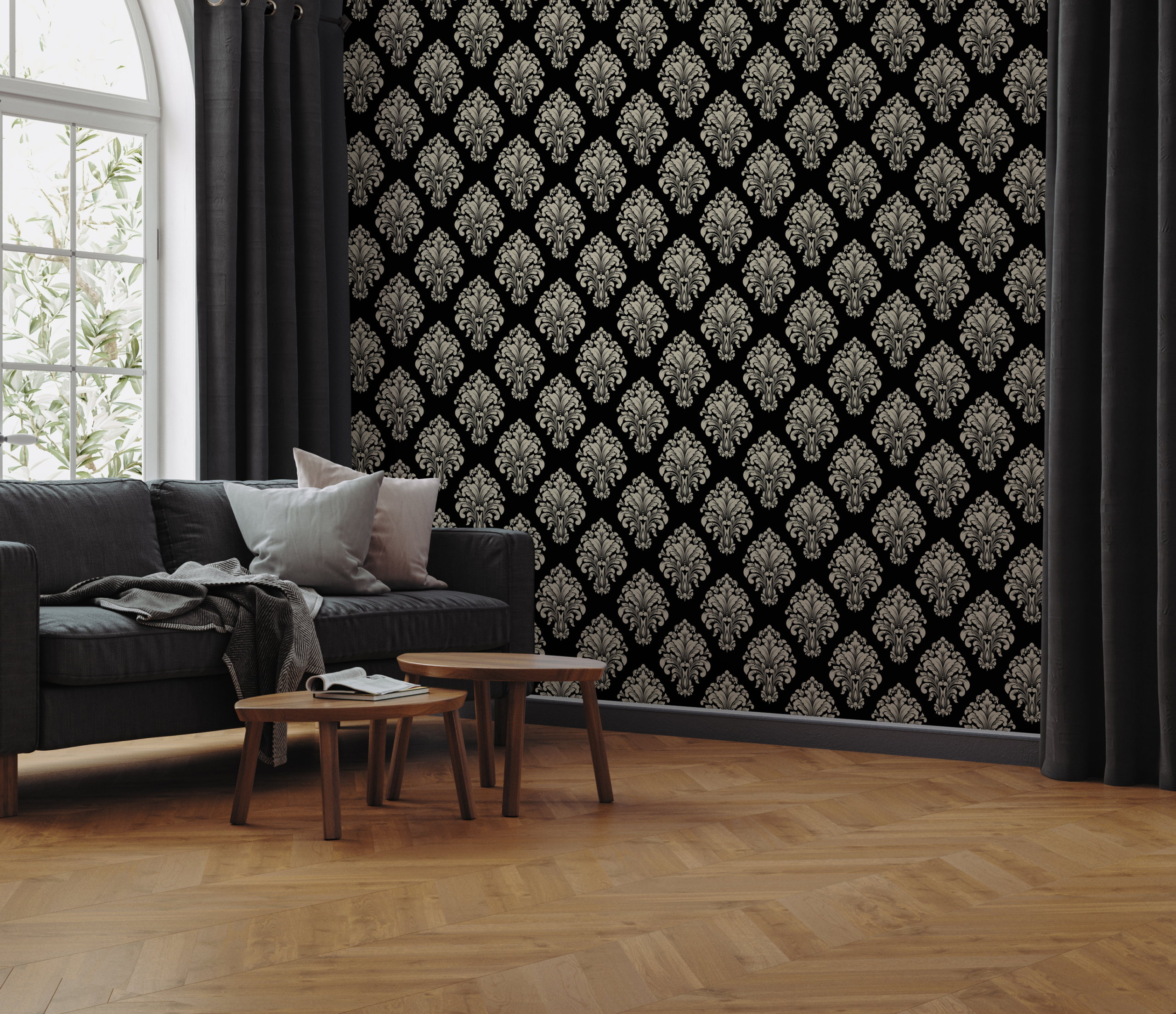 Fototapet Baroc negru
