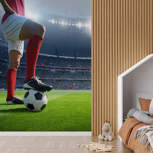 Fototapet Fotbalist pe gazon