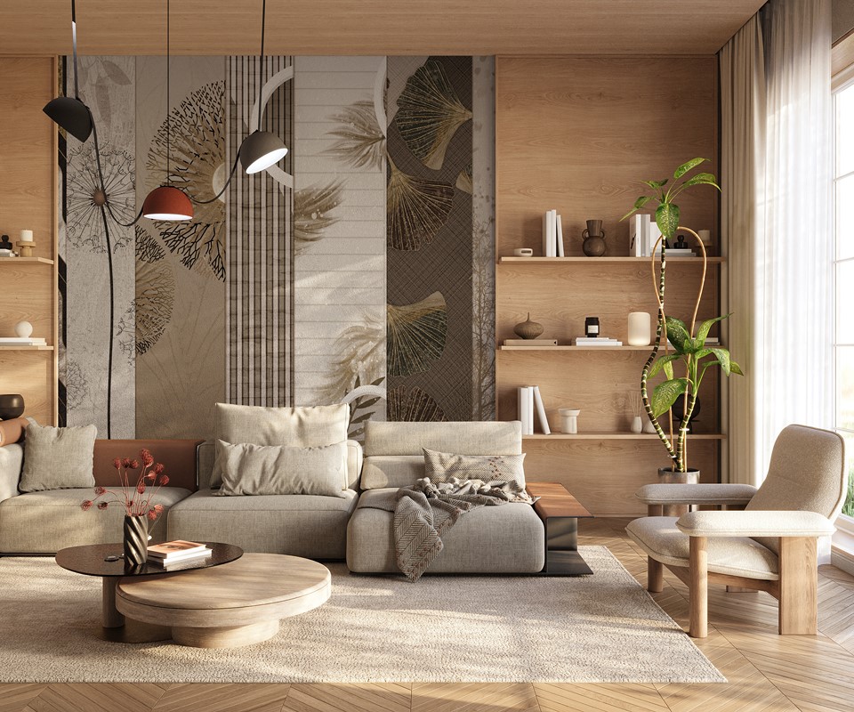 Fototapet Mozaic geometric al naturii