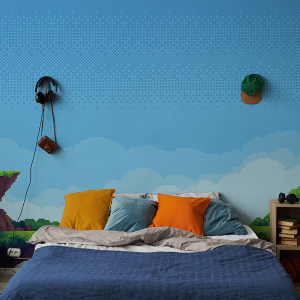 Fototapet Platforme Pixel Cloud
