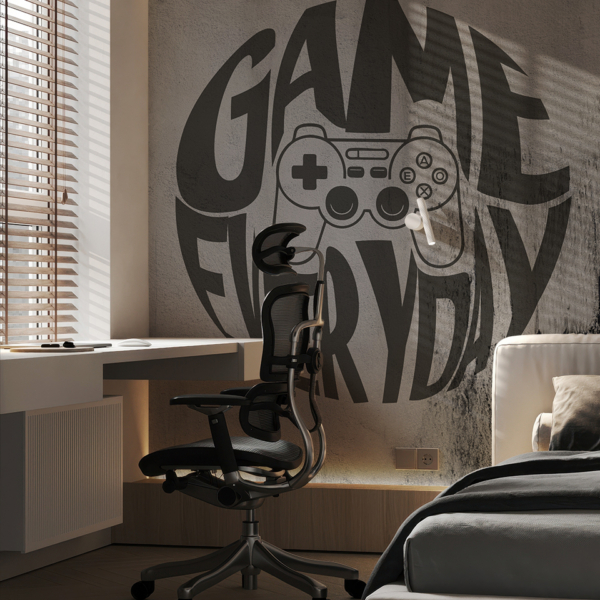Fototapet Pad de gaming pe un perete de beton