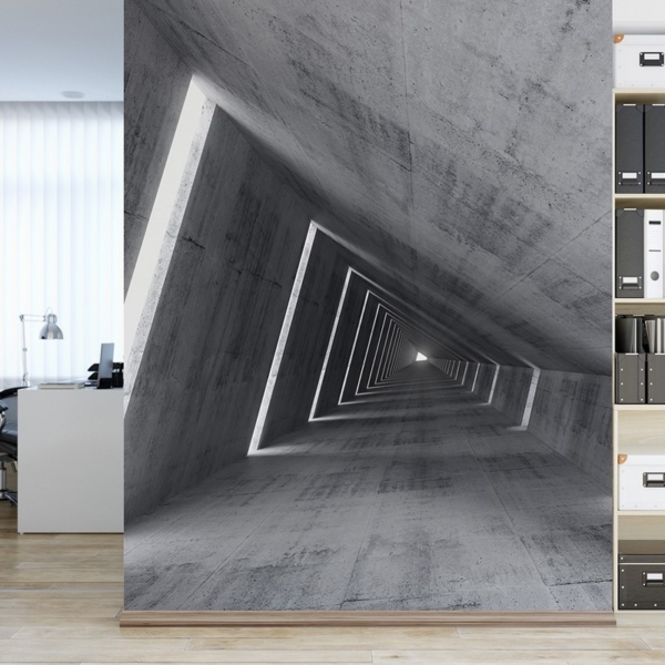 Fototapet Coridor de beton 3D