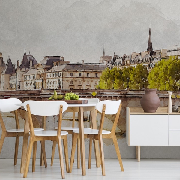 Fototapet Paris pe Sena