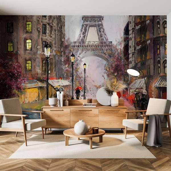 Fototapet Paris în ploaie