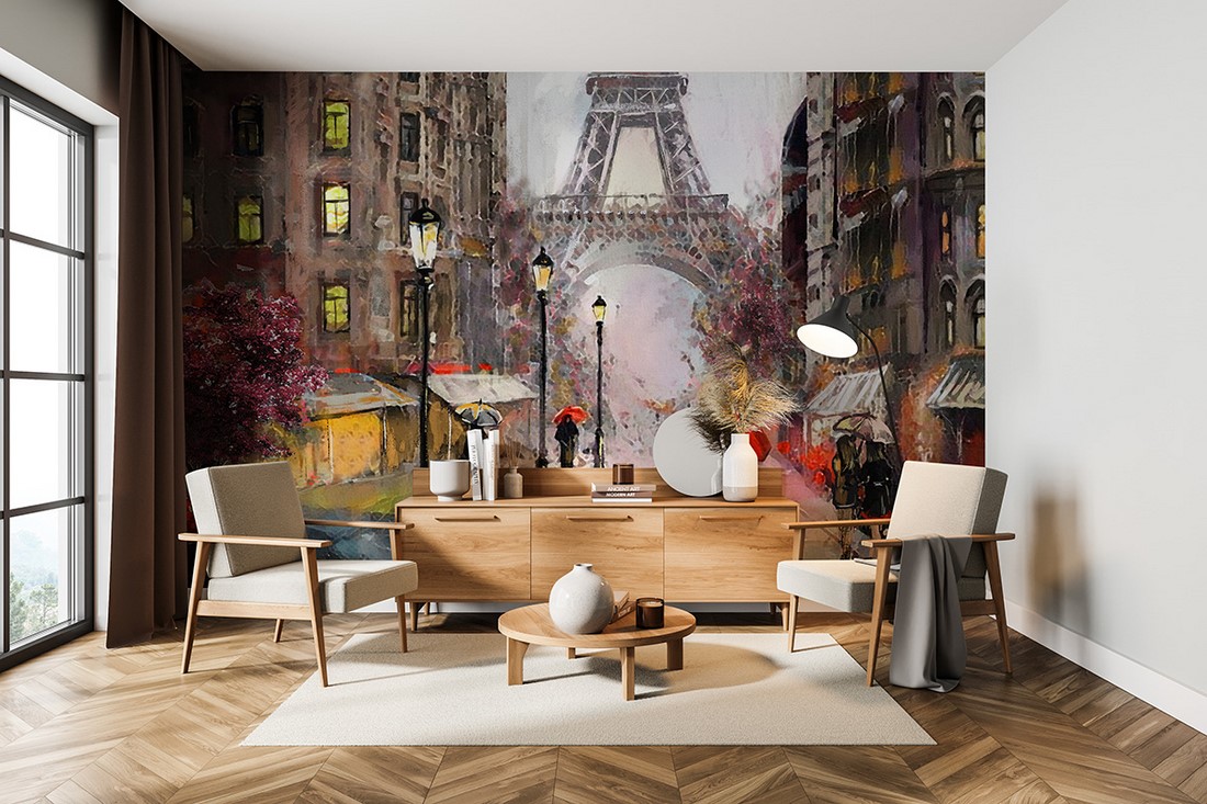 Fototapet Paris în ploaie