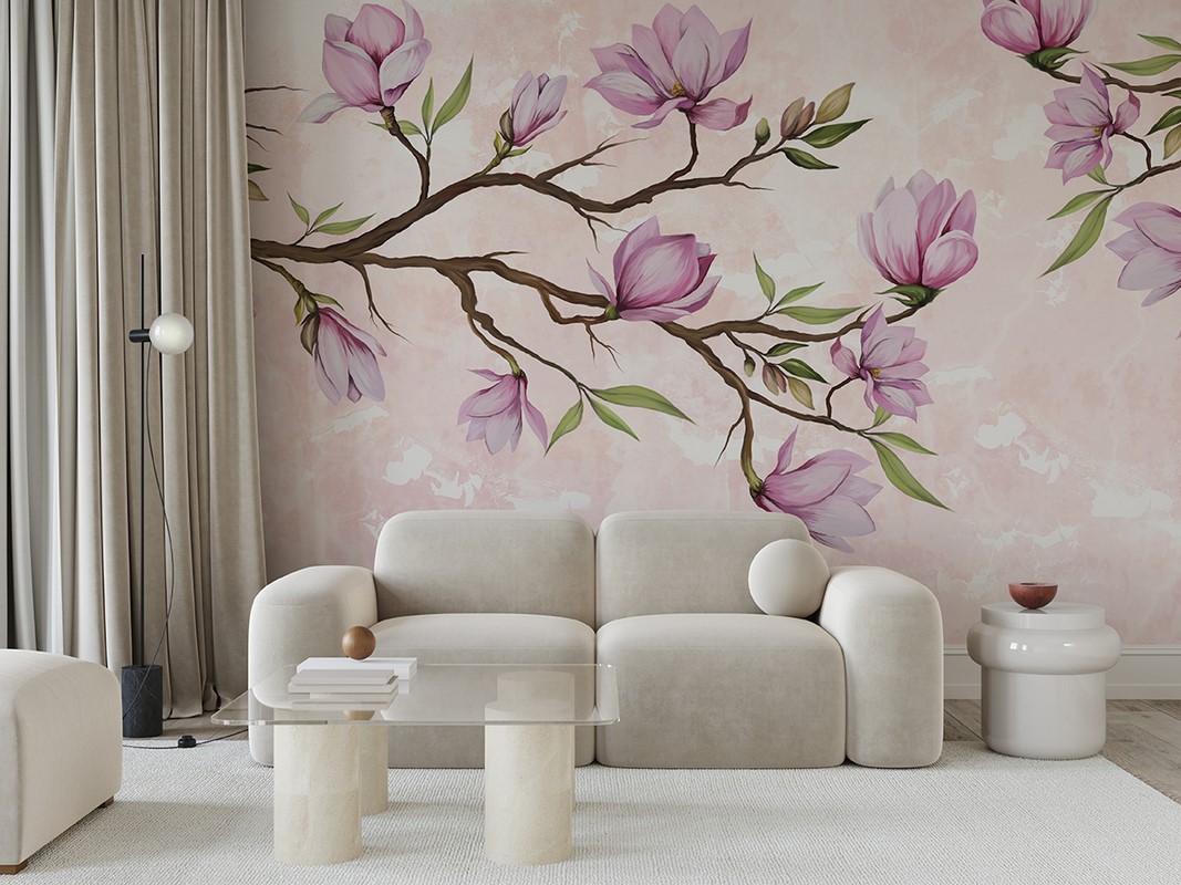 Fototapet Magnolii roz