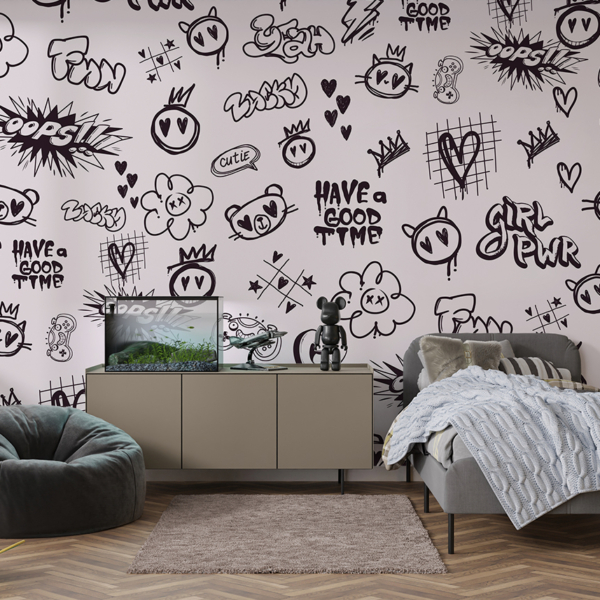 Fototapet Graffiti pentru fete Girl Power