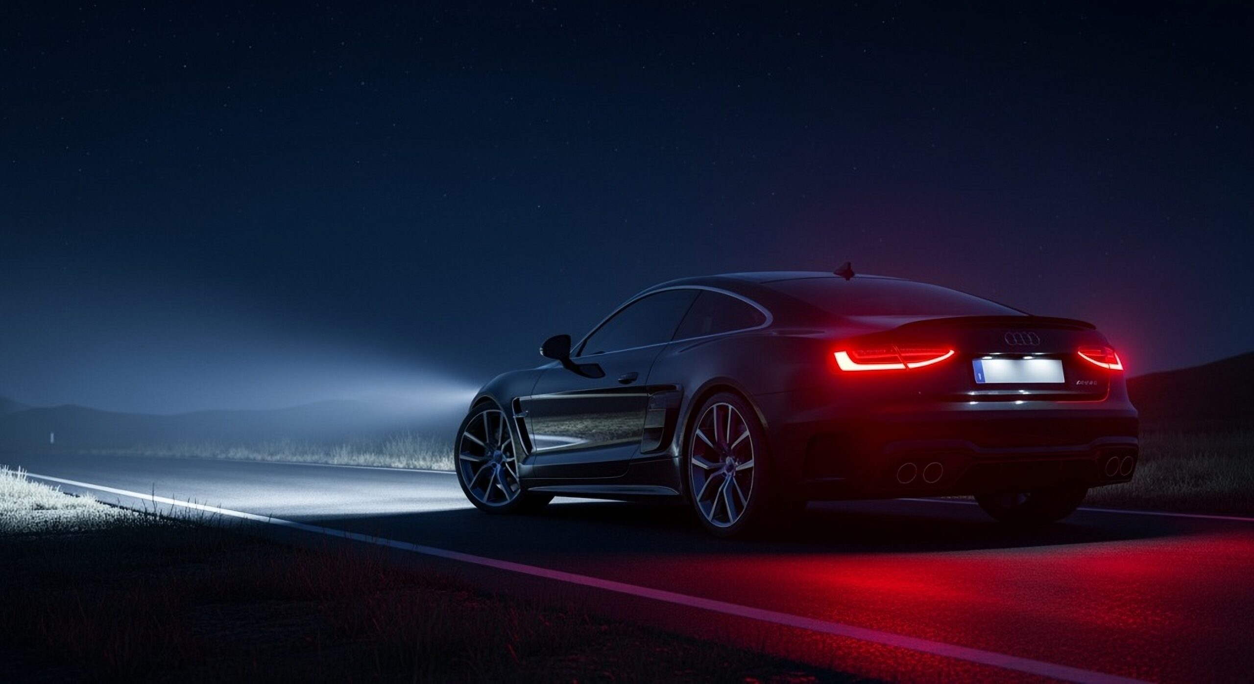 A,Sleek,,Cutting-edge,Car,Stands,Proudly,In,The,Deep,Indigo